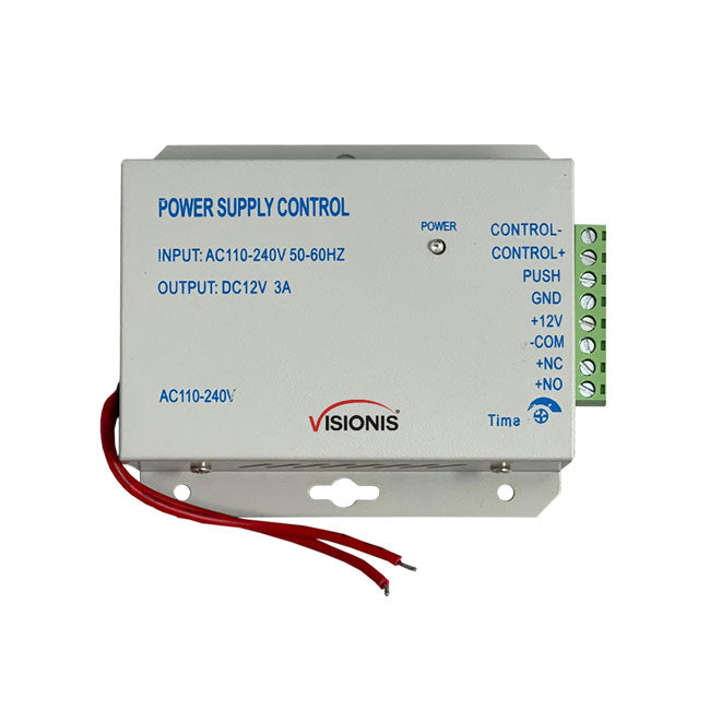 Visionis VIS-PS100 - AC110-240V to DC12V 3A Power Supply For Door Access Control Intercom Doorbell Worldwide Voltage