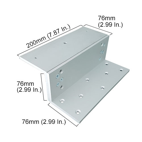 L and Z Bracket for VIS-SS1500-G Outdoor 1500lbs Maglock for Inswining Application VIS-ZL-SS1500