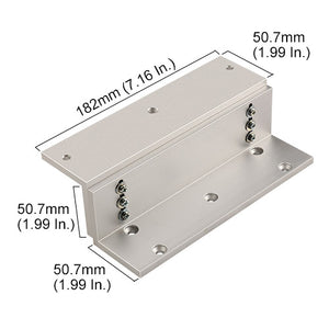 L and Z Bracket for VIS-SS800-G Outdoor 800lbs Maglock for Inswining Application