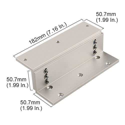 L and Z Bracket for VIS-SS800-G Outdoor 800lbs Maglock for Inswining Application