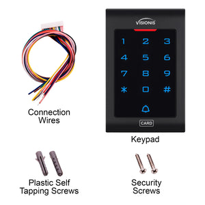 Standalone access control keypads, Visionis VIS-3002, standard design, indoor security keypad