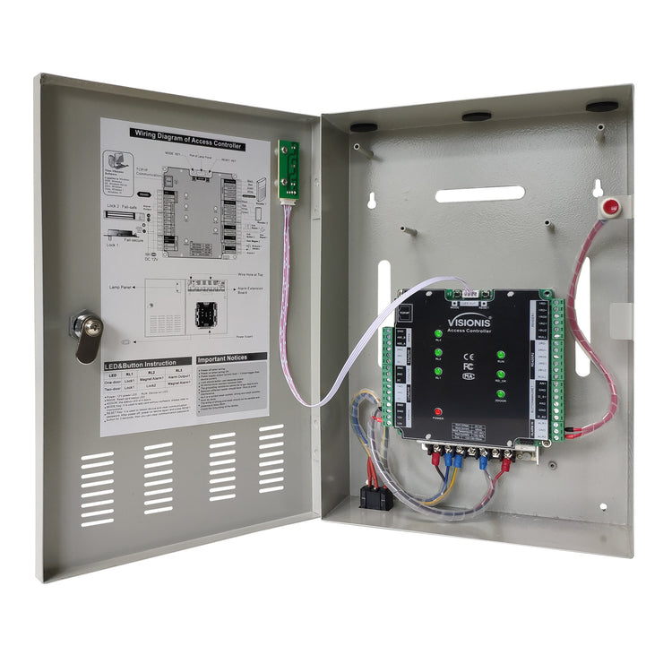 Two Doors + Network Access Control Panel + Controller Board With Cabinet VIS-AXESS-2D-ETL