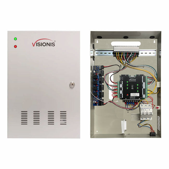 Two Doors + Network Access Control Panel + Controller Board With Cabinet VIS-AXESS-2DLX