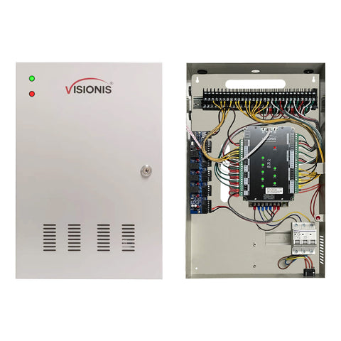 VIS-AXESS-4DLX - Four Door + Network Access Control Panel + Controller Board With Cabinet + TCP IP + Wiegand