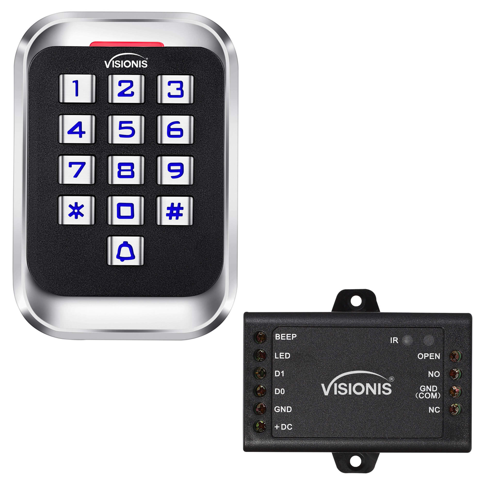 Security Access Control Keypad, IP68-rated, waterproof and weatherproof, indoor and outdoor use - Visionis VIS-3004