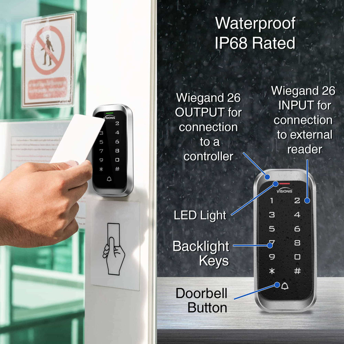 Library Keypad Code Vision Standalone Access Control Keypad and Card Reader. Indoor + Outdoor ...