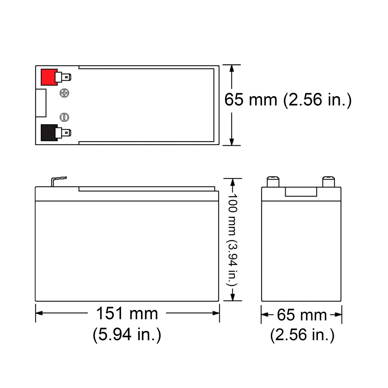 Power-Sonic PS-1270 - Sealed Battery 12V 7A, Battery Backup Only For DLX Access Control Panels