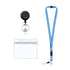 Lanyard with Detachable Breakaway Clear Badge Holder and Keychain Clip for Keys, Badges, and Access Control Cards VIS-LAN-CHPB-BW