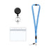 Lanyard with Detachable Breakaway Clear Badge Holder and Keychain Clip for Keys, Badges, and Access Control Cards VIS-LAN-CHPB-BW