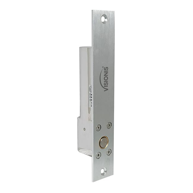 Electric Drop Bolt Lock (Deadbolt) with 1700lbs (800Kg) of Holding Force. With Timer Delay. Fail Safe Normally Closed. 12 VDC / 24 VDC - VIS-DP100-FSA Visionis