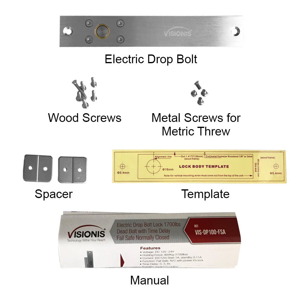 Electric bolt lock for access control - VIS-DP100-FSA - Visionis