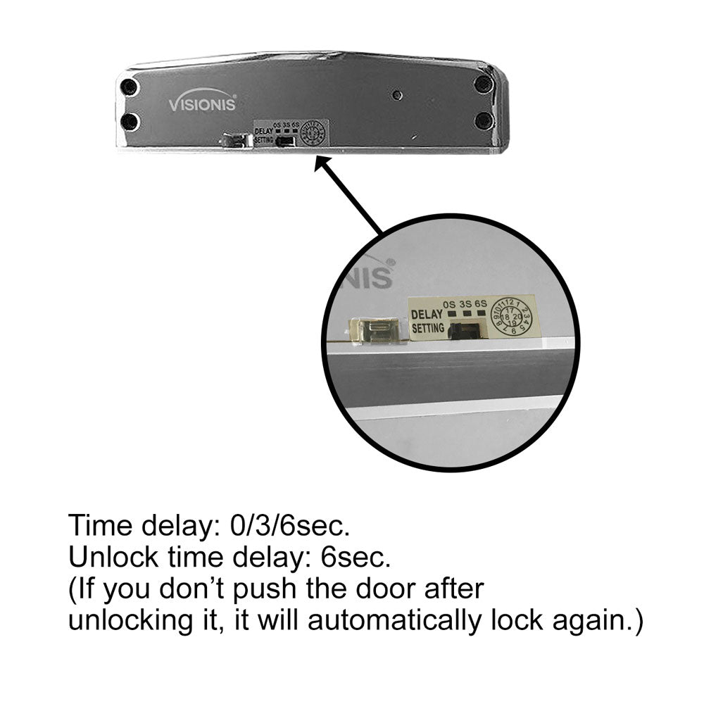 Electric deadbolt time delay function - VIS-DP105GD-FSA-LED