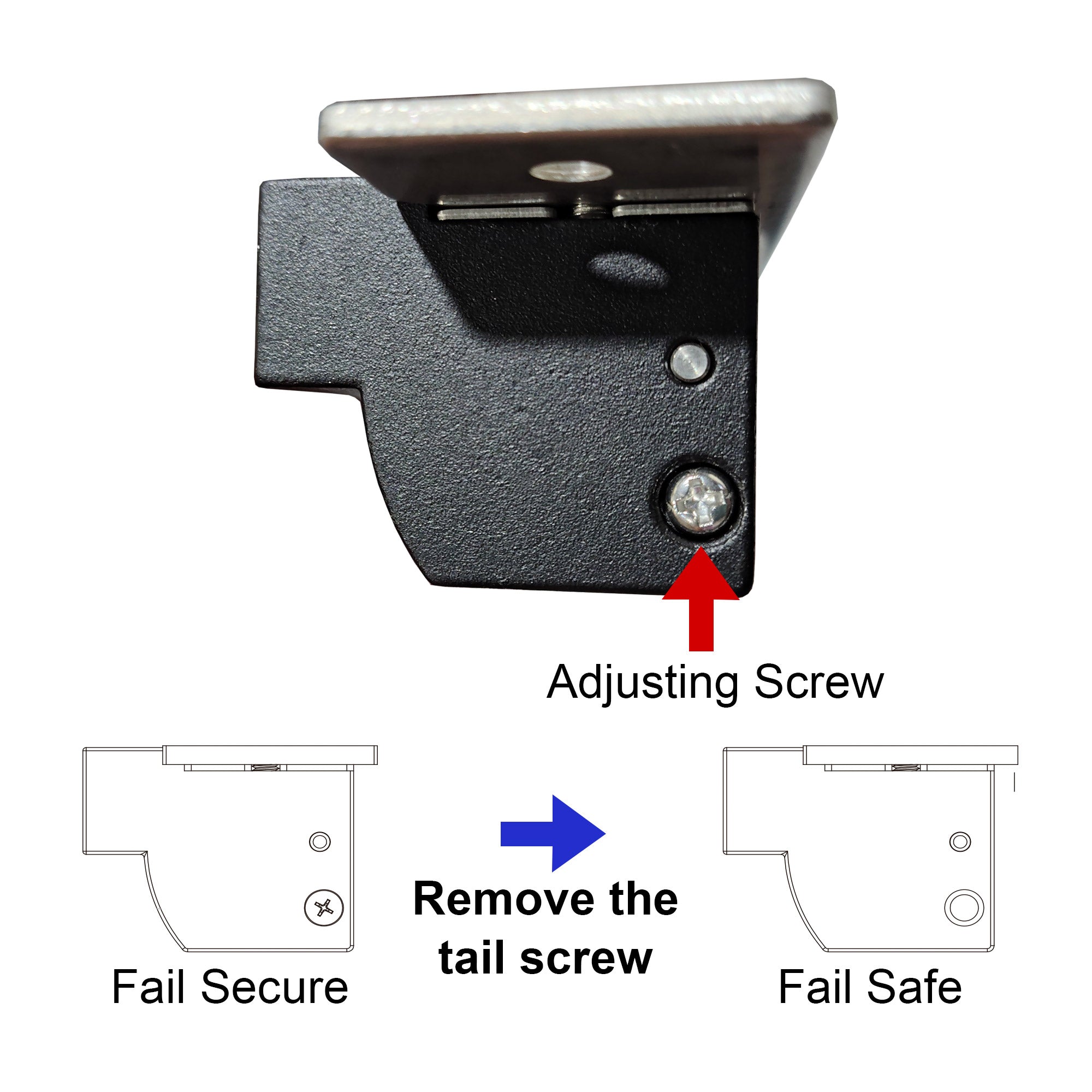 Door strike fail safe and fail secure adjustable - VIS-EL104-FSESA Visionis