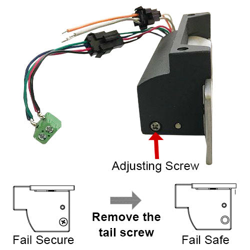 Electric Door Strike with 770lbs (350kg) Holding Strength for Wood and Metal Doors. 12V Fail Safe Normally Closed and Fail Secure Normally Open Adjustable - VIS-EL104-FSESA Visionis