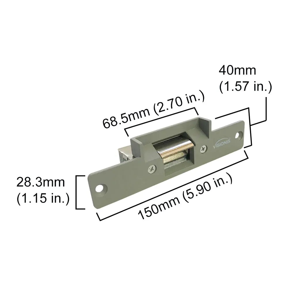 Electric door strike dimensions - VIS-EL101-FSA Visionis
