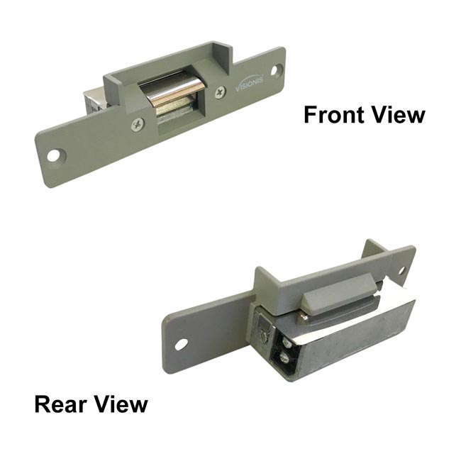 Electric Door Strike for Wood and Metal Door. 770lbs (350kg) Holding Strength. Stainless Steel. 12V Fail Secure Normally Open + Power Supply - FPC-5390