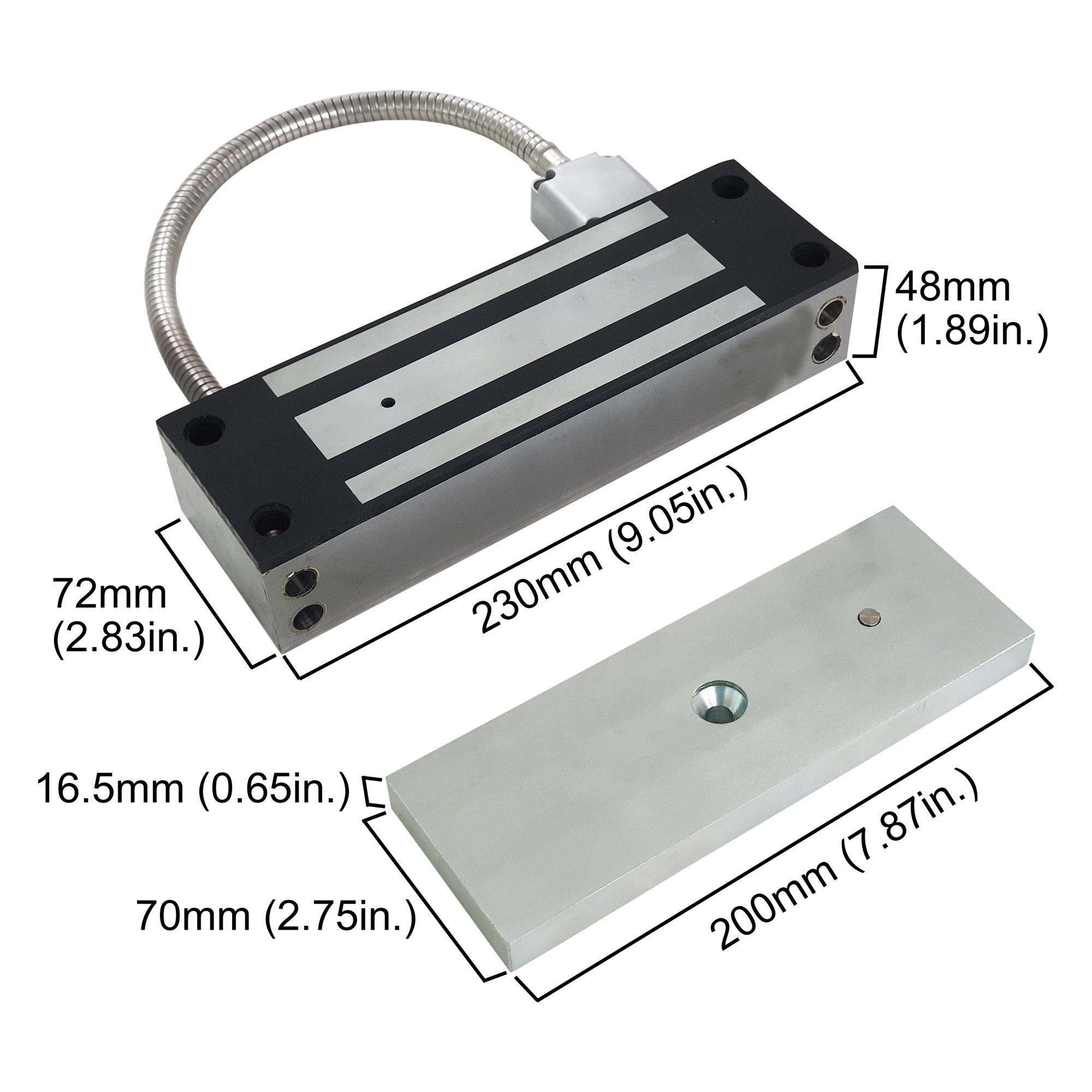 1500 Lbs Outdoor And Gate Electromagnetic Lock With Armored Door Loop VIS-SS1500-DL 