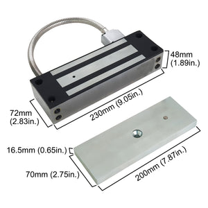 1500 Lbs Outdoor And Gate Electromagnetic Lock With Armored Door Loop VIS-SS1500-DL 