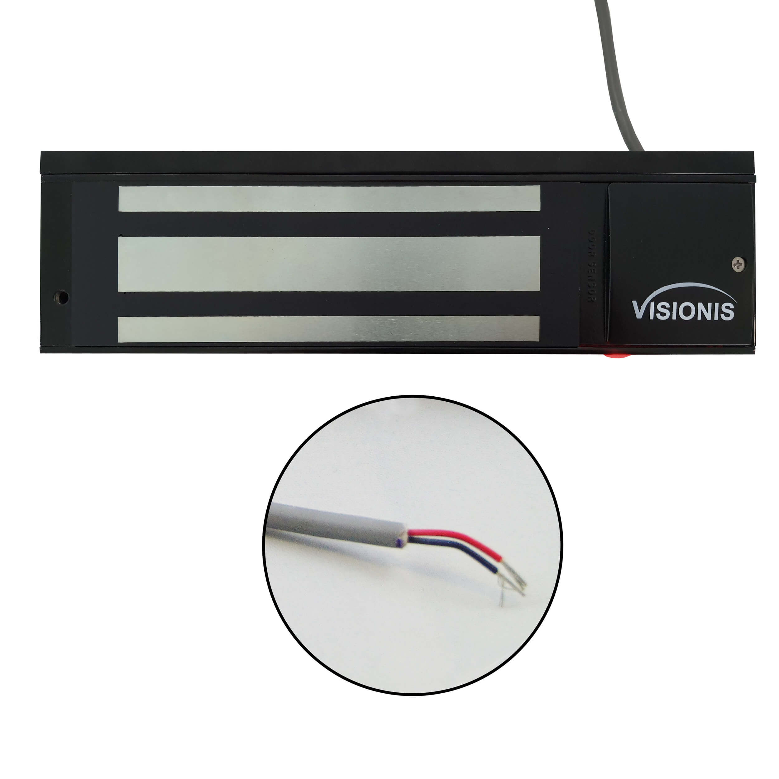 Indoor Maglock 1200 lbs - Black Color VIS-ML1200LED-BL Visionis