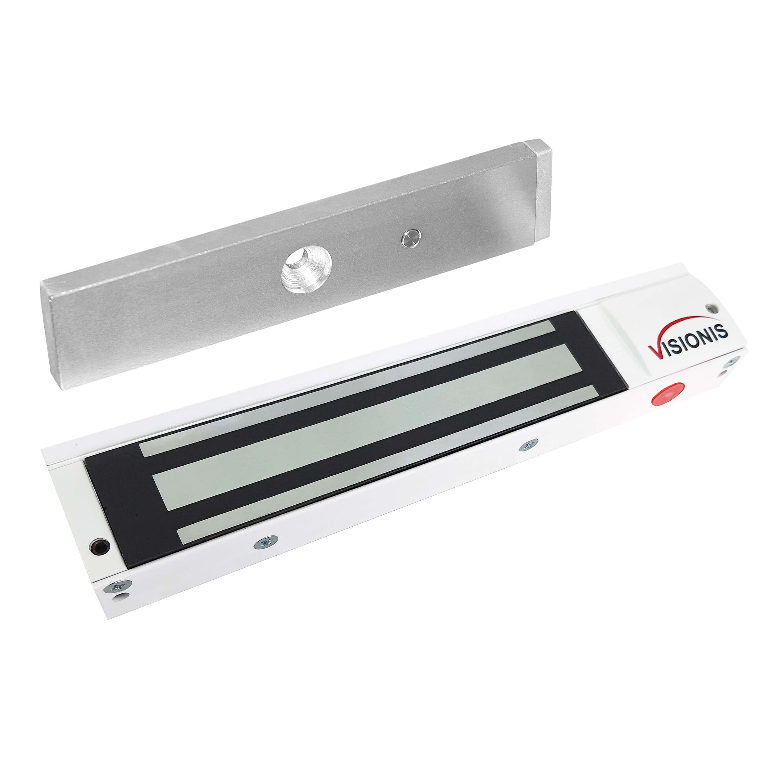 600lb Indoor Magnetic Lock with LED Sensor White Color VIS-ML600LED-WH