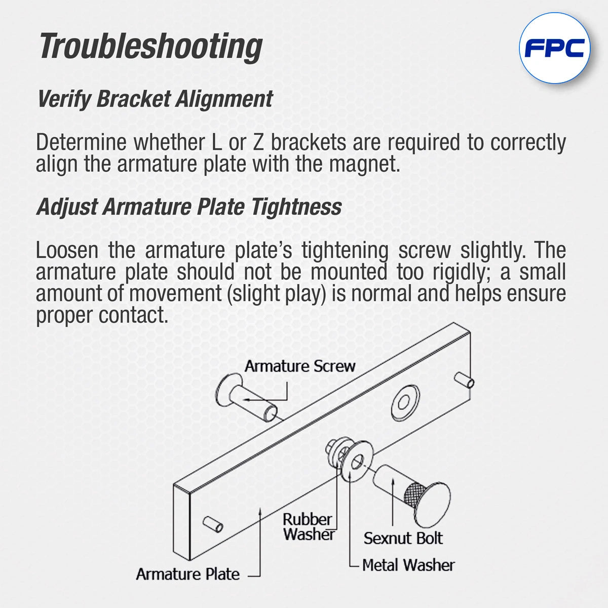 Electromagnetic Lock Verify Bracket Alignment - VIS-ML1200LED