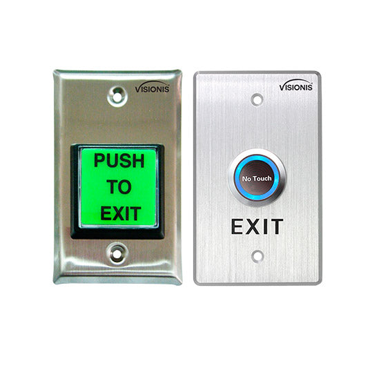 Exit Devices (Indoor and Outdoor Push-to-Exit Buttons, No Touch Buttons )