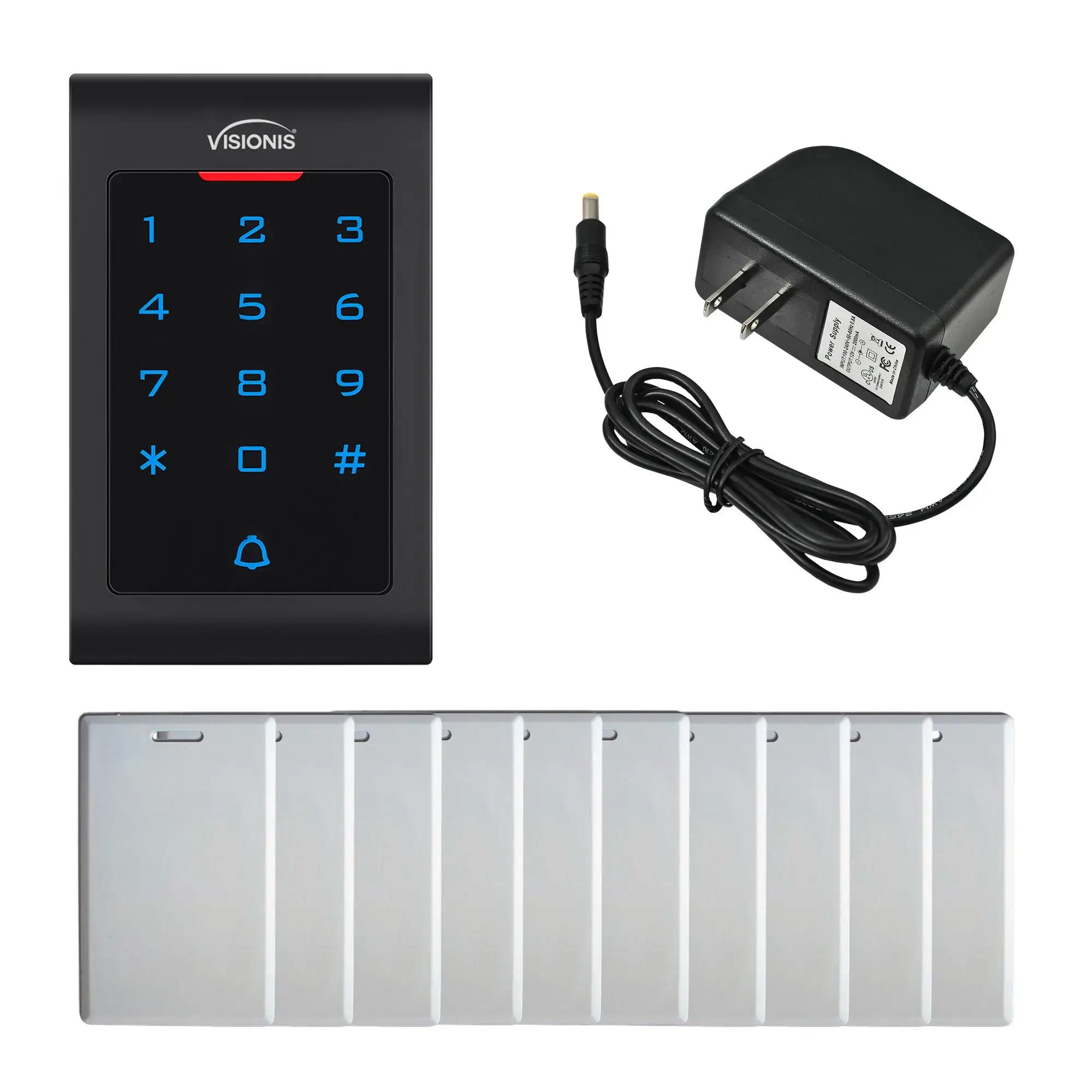 standalone keypad access control with power supply and proximity cards - FPC-5672