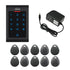 standalone keypad access control with power supply and key tags - FPC-5674