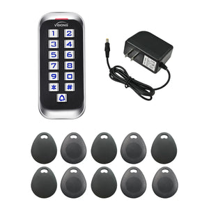 standalone keypad access control with power supply and key tags - FPC-5690