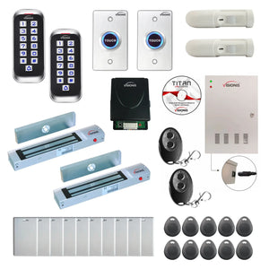 Door access control systems for Office with 300 lbs Magnetic Door Locks, card readers, motion sensors, software - FPC-8345