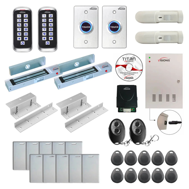 Door access control systems for Office with 300 lbs Magnetic Door Locks, card readers, motion sensors, software - FPC-8348