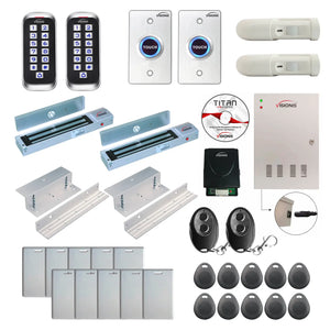 Door access control systems for Office with 600 lbs Magnetic Door Locks, card readers, motion sensors, software - FPC-8349