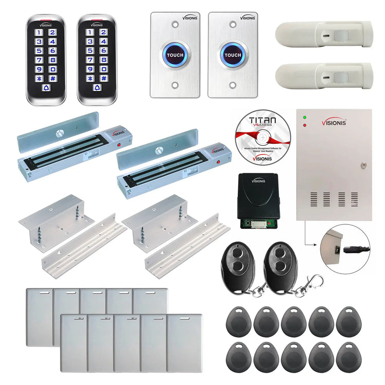 Door access control systems for Office with 600 lbs Magnetic Door Locks, card readers, motion sensors, software - FPC-8349