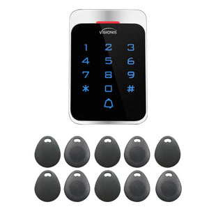 Standalone Access Control Keypad and Card Reader + Mini Controller + Pack 10 Proximity Key Tags - FPC-8910