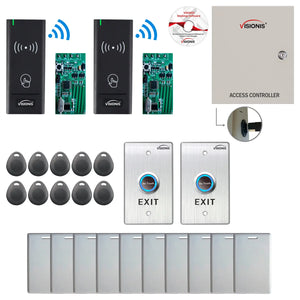 Commercial Door Access Control Systems with Wireless Card Reader, proximity cards, Software - FPC-8962