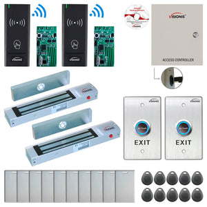 Commercial Door Access Control Systems with Wireless Card Reader, maglocks, Software - FPC-8963