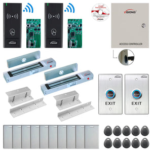 Commercial Door Access Control Systems with Wireless Card Reader, maglocks, Software - FPC-8966