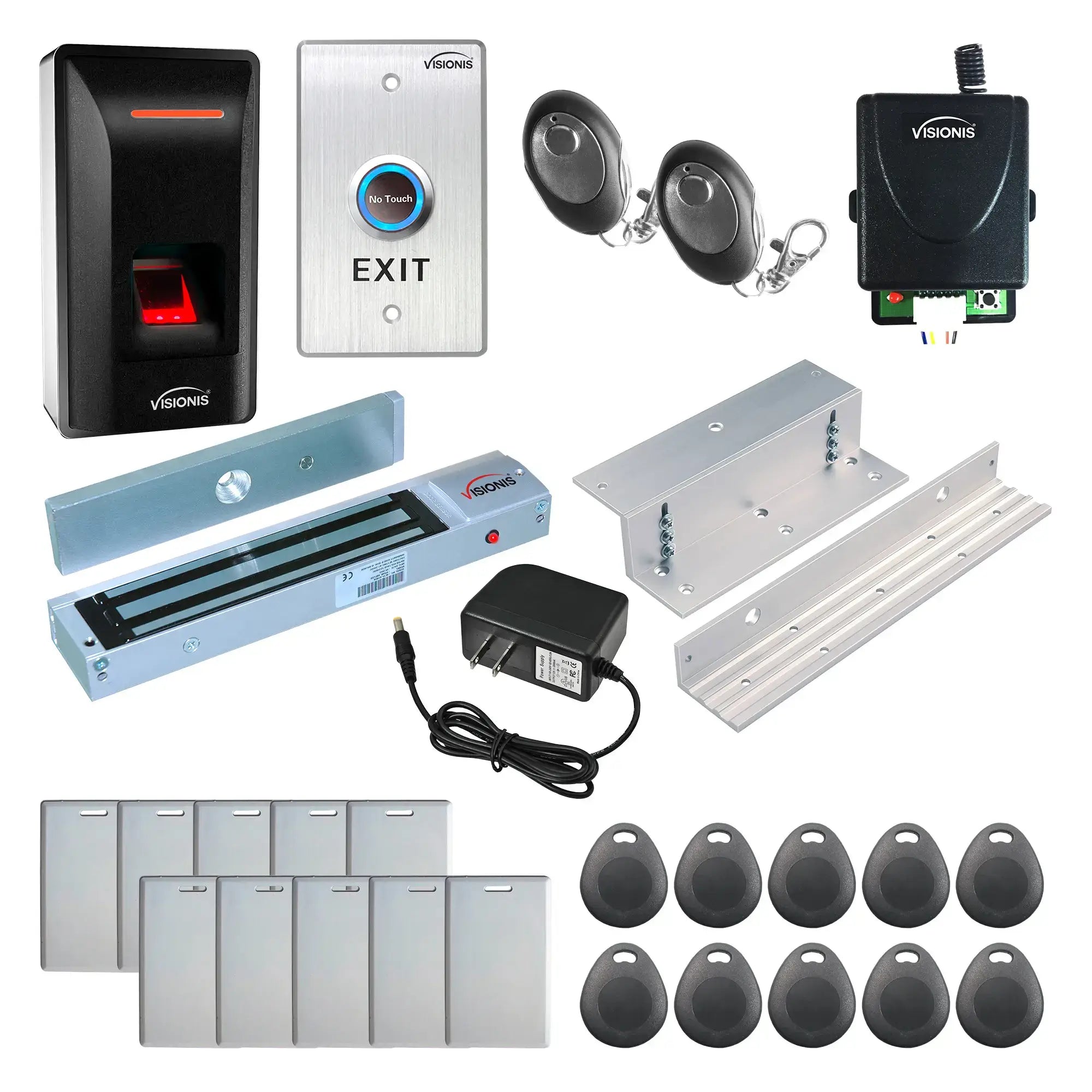 Card Access Control Systems with Fingerprint Reader, Maglock, Motion Detector - FPC-9244