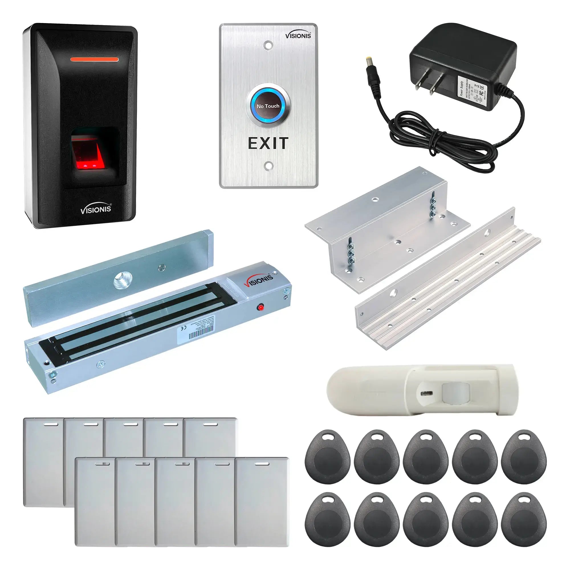 Business Access Control Systems with Fingerprint Reader, Maglock, Motion Detector - FPC-9250