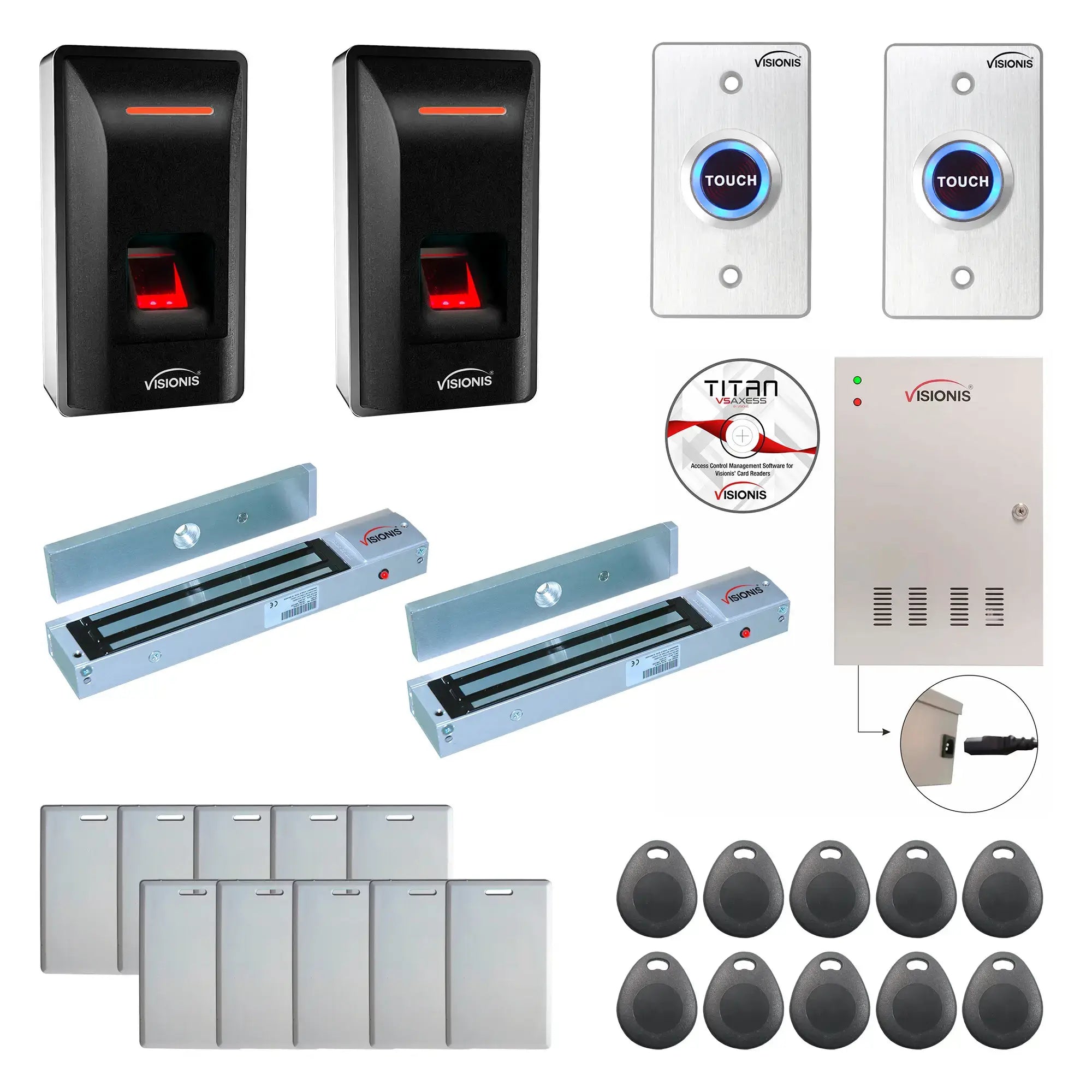Access Control Systems for Office Buildings with Fingerprint Reader, Maglocks, Software - FPC-9267