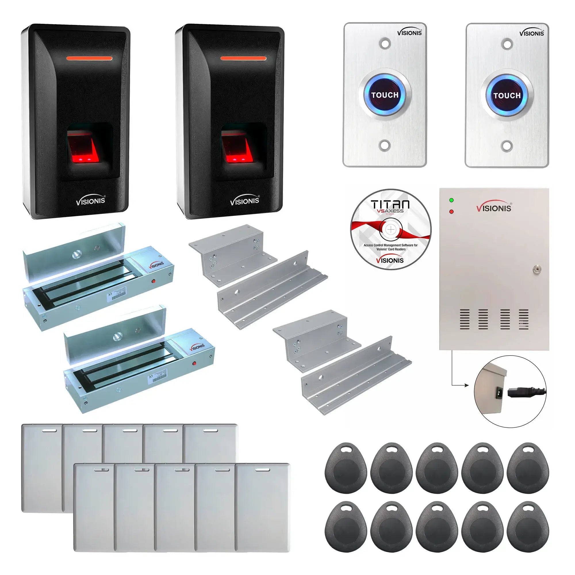 Access Control Systems for Office Buildings with Fingerprint Reader, Maglocks, Software - FPC-9271