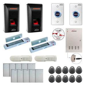 Access Control Systems for Office Buildings with Fingerprint Reader, Maglocks, Motion Sensors, Software - FPC-9272