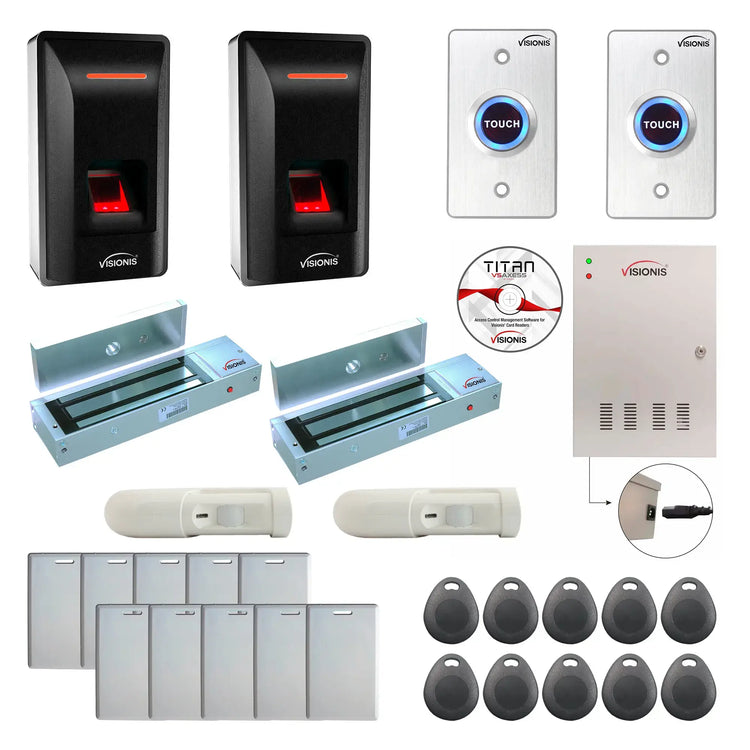Access Control Systems for Office Buildings with Fingerprint Reader, Maglocks, Motion Sensors, Software - FPC-9274
