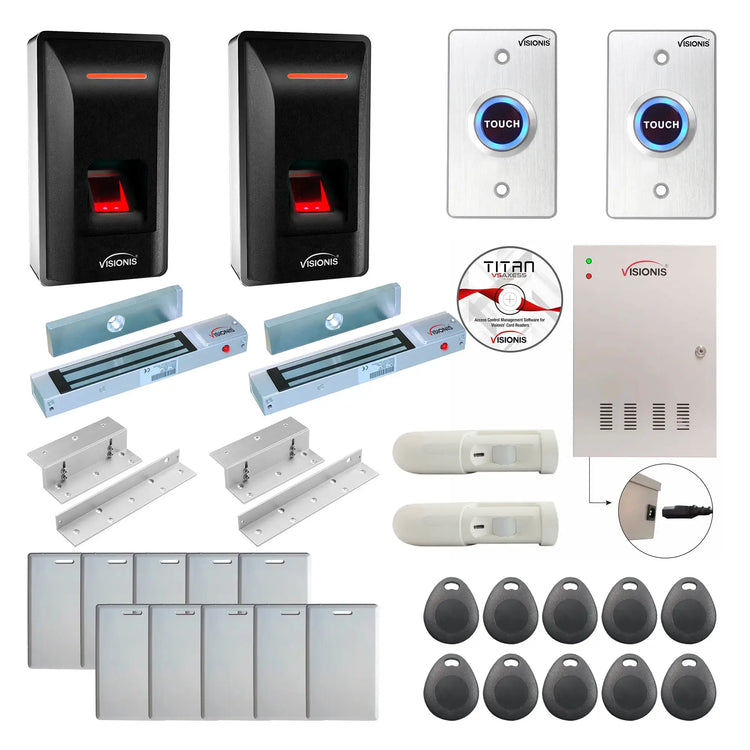 Access Control Systems for Office Buildings with Fingerprint Reader, Maglocks, Motion Sensors, Software - FPC-9275