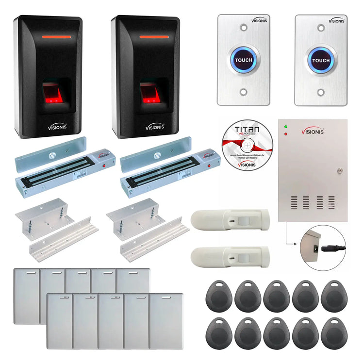 Access Control Systems for Office Buildings with Fingerprint Reader, Maglocks, Motion Sensors, Software - FPC-9276