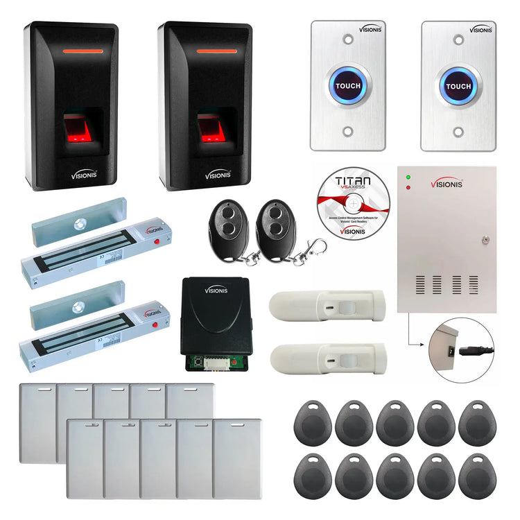 Access Control Systems for Business with Fingerprint Reader, Maglocks, Motion Sensors, Software - FPC-9278
