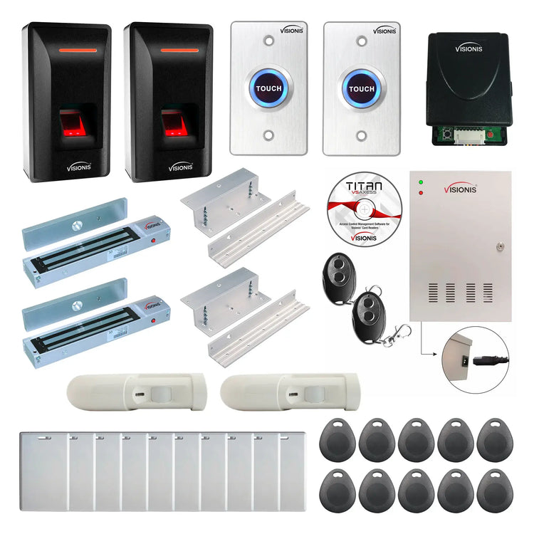Access Control Systems for Business with Fingerprint Reader, Maglocks, Motion Sensors, Software - FPC-9282