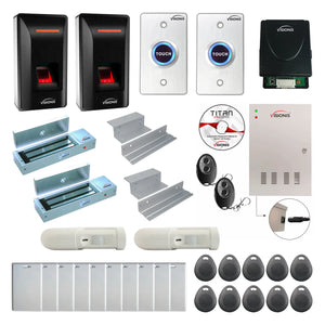 Access Control Systems for Business with Fingerprint Reader, Maglocks, Motion Sensors, Software - FPC-9283
