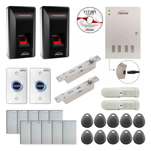 Office Access Control Systems with Fingerprint Reader, Electric Bolt Lock, Software, Motion Sensors - FPC-9286