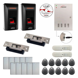Office Access Control Systems with Fingerprint Reader, Electric Strikes, Software, Motion Sensors - FPC-9287